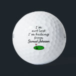 Lost golf balls| Jokes| Customisable Balls<br><div class="desc">Personalise custom golf balls with a fun quote and name "I'm am not lost,  I'm hiding from ... "</div>
