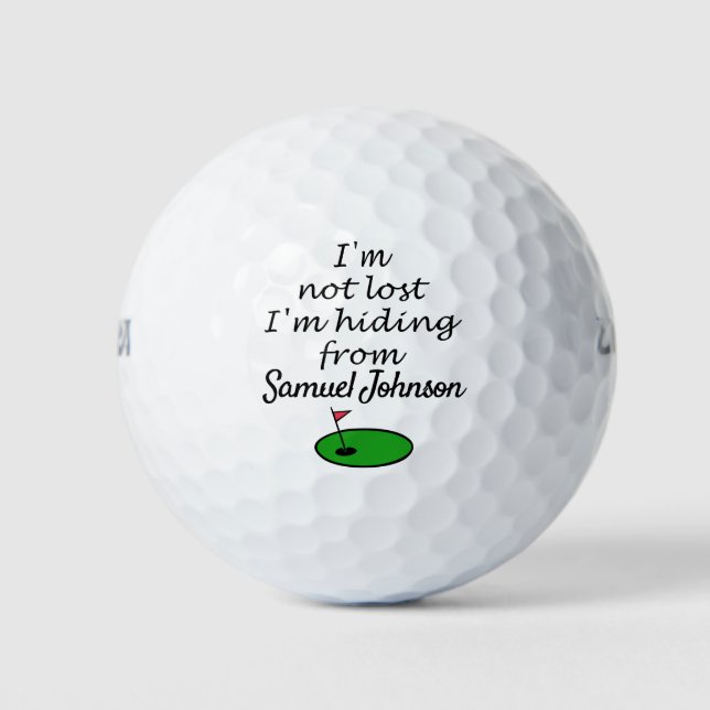 Lost golf balls| Jokes| Customisable Golf Balls (Front)