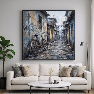 Lost - Gritty Urban Painterly Art Style Poster