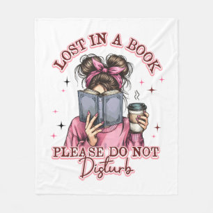 Lost In a Book....  Fleece Blanket