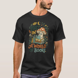 Lost In A World Of Books T-Shirt – Cozy Reading 