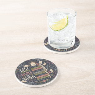 Lost In A World Of Words Coaster
