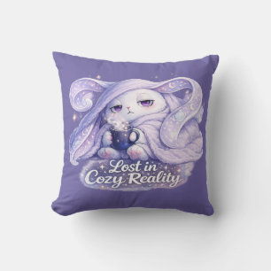 Lost in Cosy Reality Fluffy Bunny Cushion