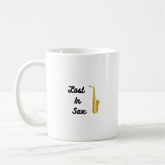 Lost in Sax with a saxophone Coffee Mug