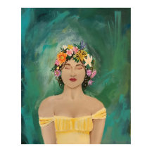 "Lost in Serenity" Female Portrait Art Poster