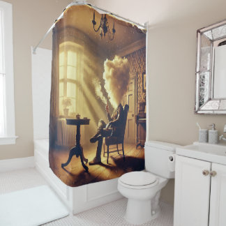 Lost in Smoke – Surreal Art Design Shower Curtain