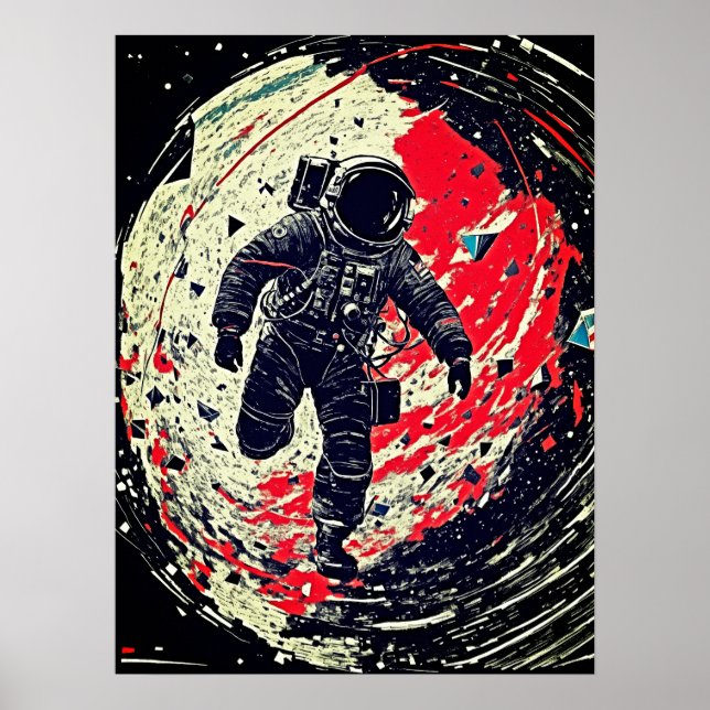 Lost in Space: Astronaut's Shattered Reality Poster (Front)