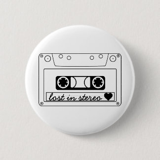 Lost In Stereo Classic Cassette Tape 6 Cm Round Badge