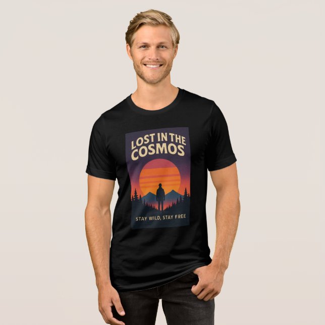 Lost in the Cosmos Tri-Blend Shirt (Front Full)