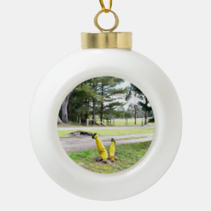 Lost in the Garden Again Ceramic Ball Christmas Ornament