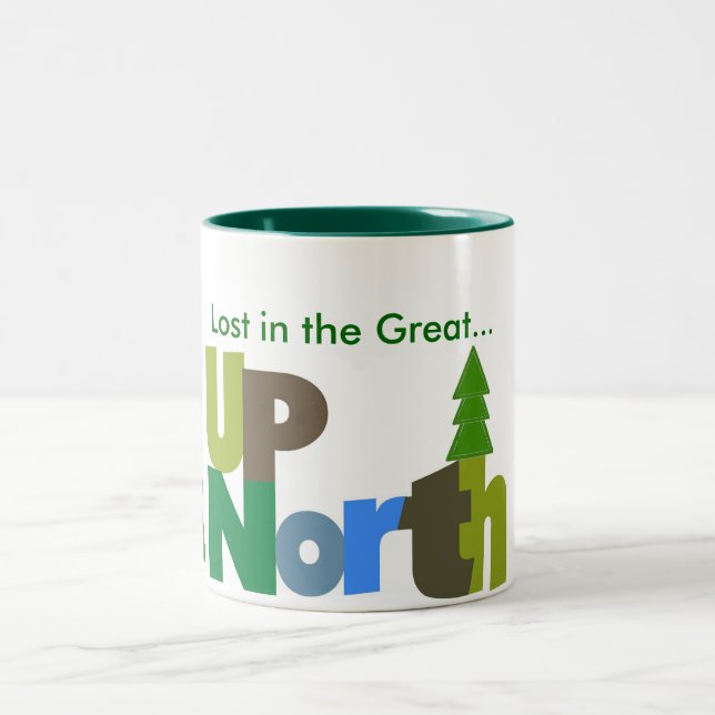 Lost In the Great Up North Mug - extra tree (Center)