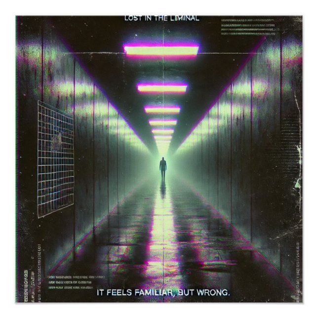 🖤 “Lost in the Liminal” Weirdcore Poster 🖤 (Front)