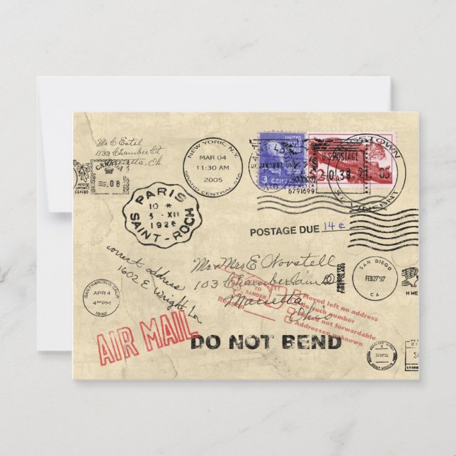 Lost In The Mail Invitation (Front)