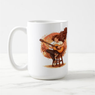 Lost In The Music Cosy Guitar Player Aesthetic Ill Coffee Mug
