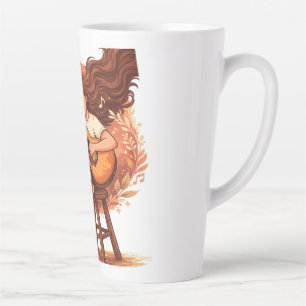 Lost In The Music Cozy Guitar Player Aesthetic Ill Latte Mug