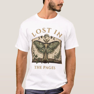 Lost In The Pages Luna Moth Book Shirt