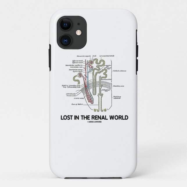 Lost In The Renal World (Kidney Nephron) Case-Mate iPhone Case (Back)