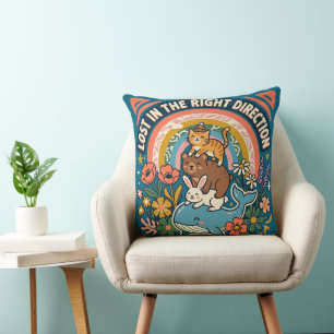 Lost in the Right Direction – Cute Whimsical Cushion