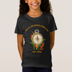 Lost in the Right Direction, Retro Vintage Compass T-Shirt