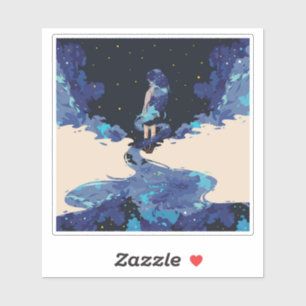 “Lost in the Stars” Aesthetic Space Sticker