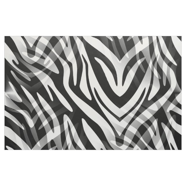 Lost in the Wilds, Abstract Black and White Zebra Fabric (Yard)