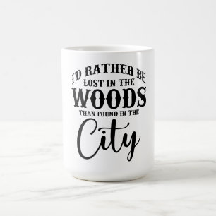 lost in the woods coffee mug