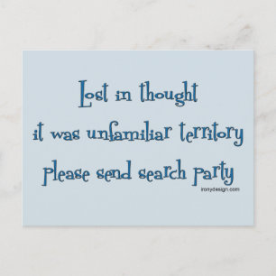 Lost in thought postcard