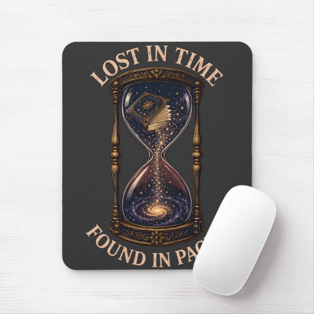 Lost In Time Found In Pages Mouse Pad (With Mouse)