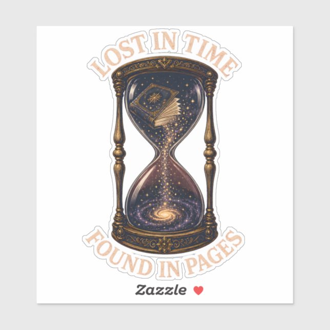 Lost In Time Found In Pages Sticker (Sheet)