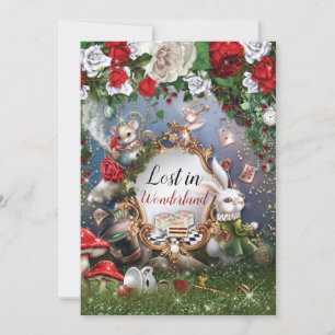 Lost in Wonderland Party Invitation
