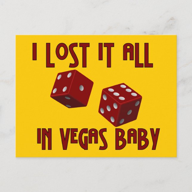 Lost It All In Vegas Postcard (Front)