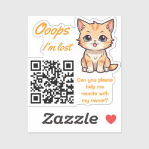 Lost Item Return QR Sticker Fully Customizable