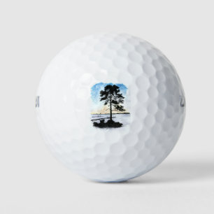 lost key watercolor golf balls