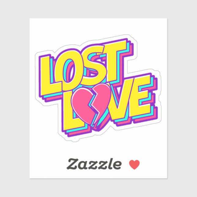 LOST LOVE Custom-Cut Vinyl Sticker (Sheet)