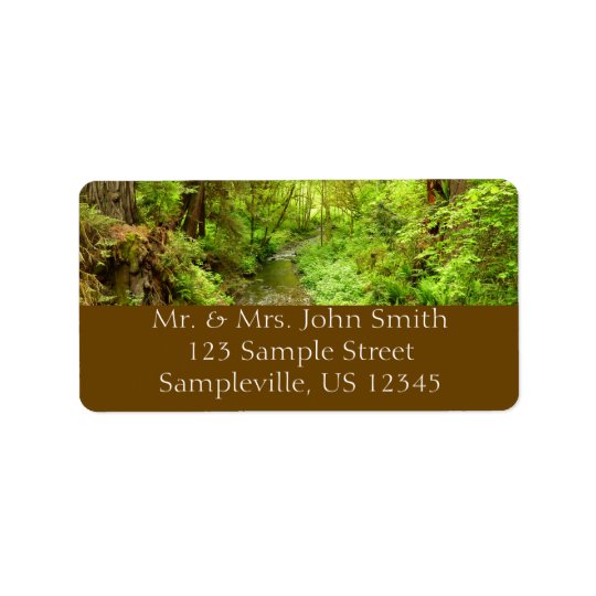 Lost Man Creek II at Redwood National Park Address Label