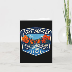 Lost maples texas autumn trees river hiking nature card