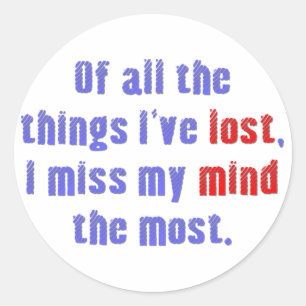 Lost Mind Classic Round Sticker