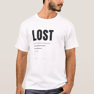 Lost Minimalist Tech Typography Design T-Shirt