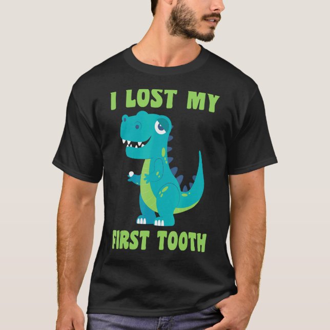 Lost My First Tooth Rex Tooth Fairy Boys Tyrannosa T-Shirt (Front)