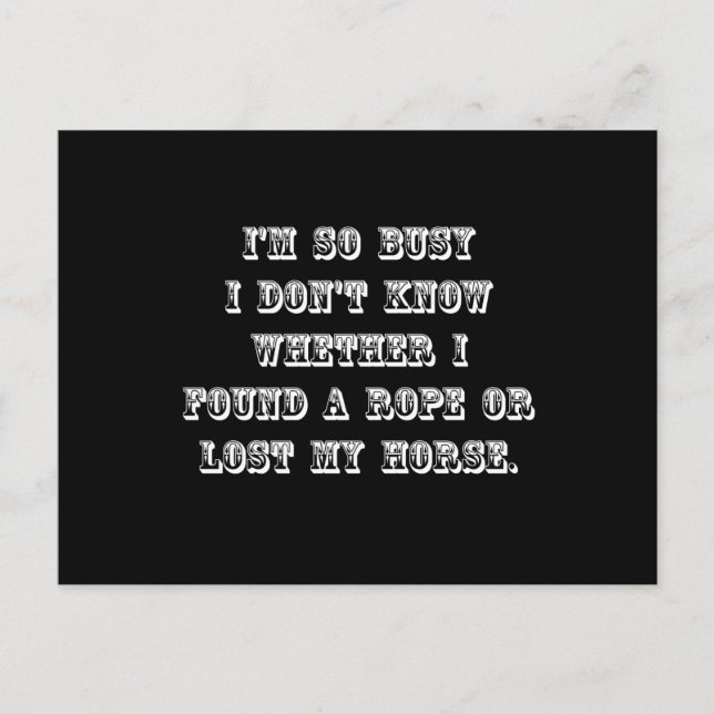 Lost My Horse Postcard (Front)
