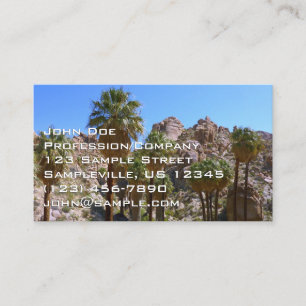 Lost Palms Oasis I at Joshua Tree National Park Business Card