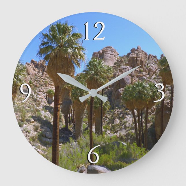 Lost Palms Oasis I at Joshua Tree National Park Large Clock (Front)