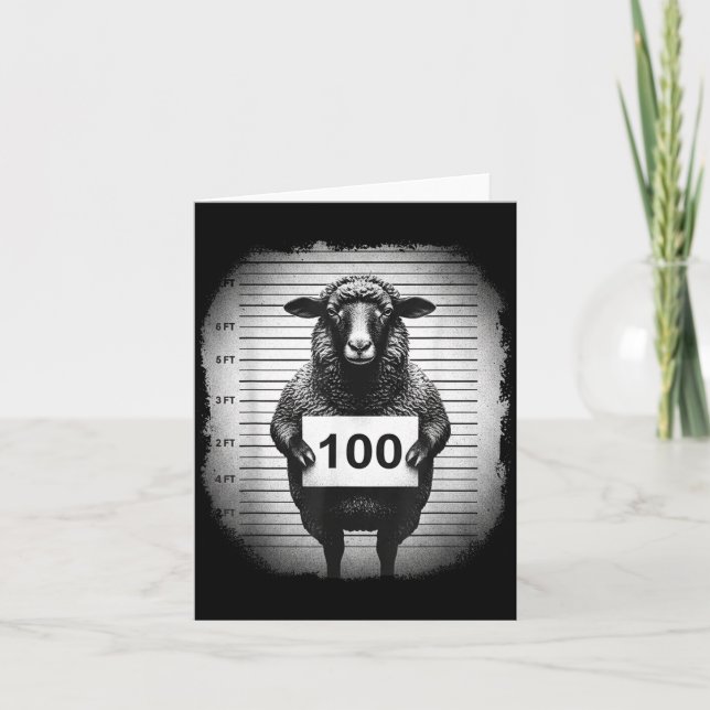 Lost Sheep And Found Wanted Mugshot Christian Men  Card (Front)