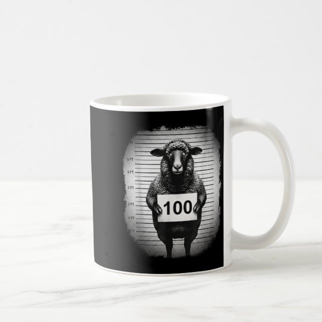 Lost Sheep And Found Wanted Mugshot Christian Men  Coffee Mug (Right)