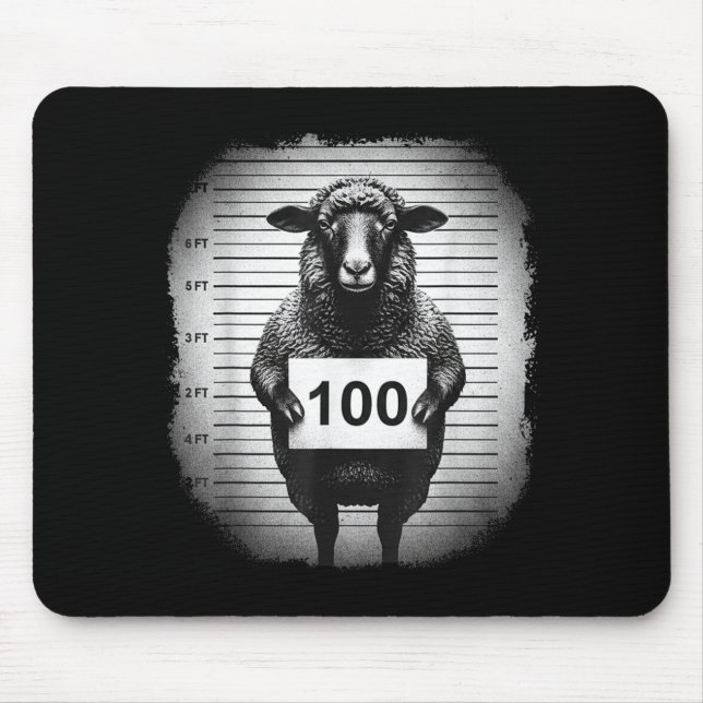 Lost Sheep And Found Wanted Mugshot Christian Men  Mouse Mat (Front)