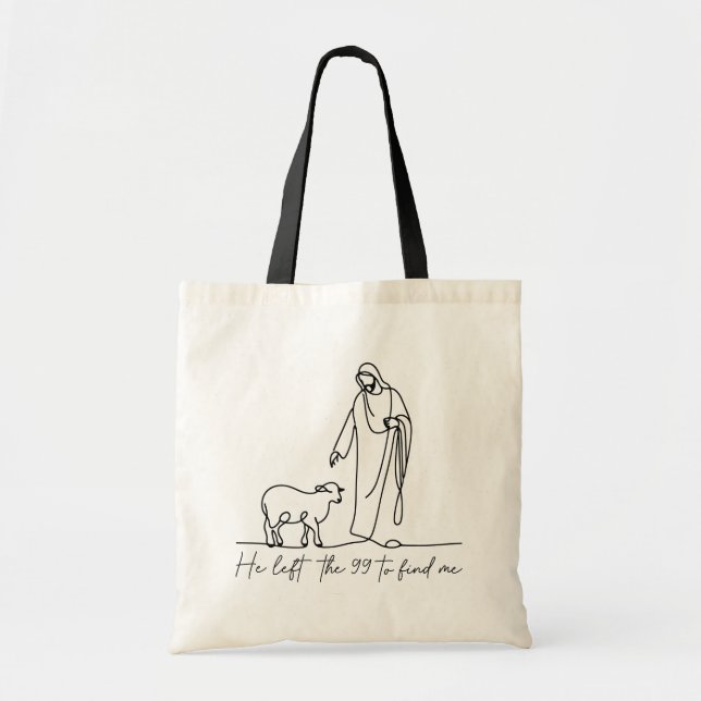 Lost Sheep Jesus Tote Bag (Front)