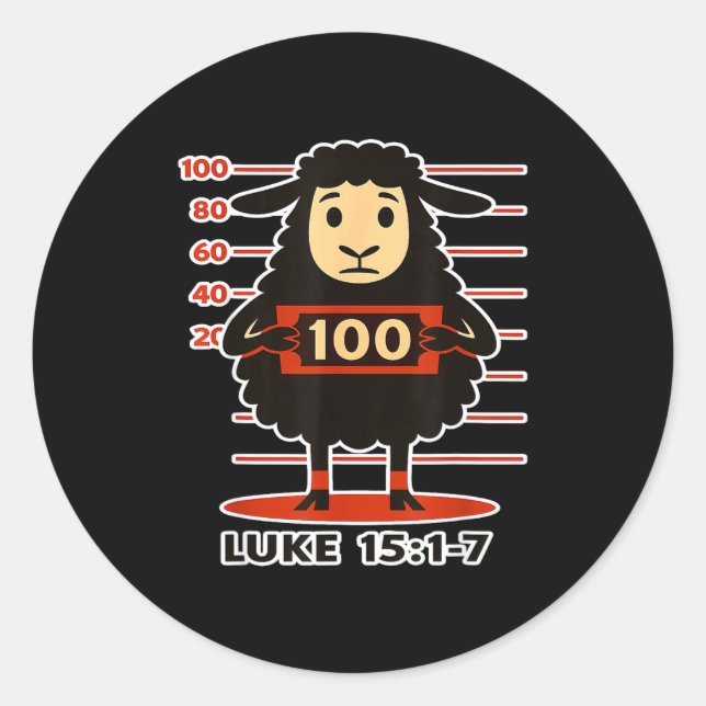 Lost Sheep Luke 15 1 Classic Round Sticker (Front)