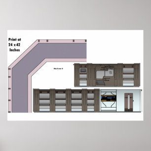 Lost Ship in Space Hallway Poster