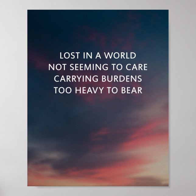 Lost - Short Poem Poster (Front)