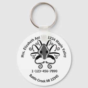 Lost Squid Emergency Contact Information Keychain